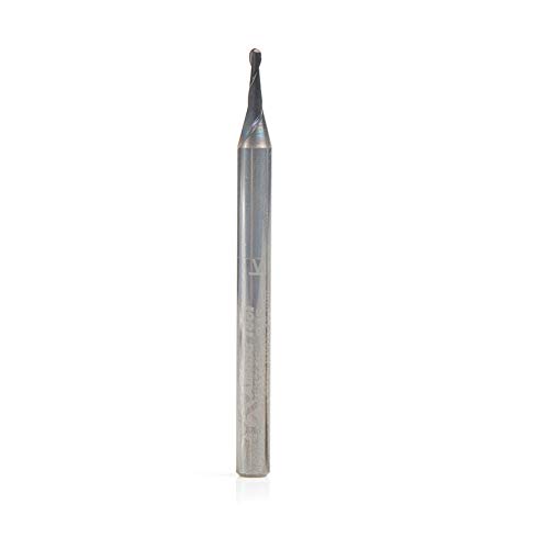 Amana Tool - 51746 AlTiN Coated CNC Steel, Stainless Steel & Composite Ball End Mini Mill
