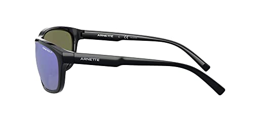 ARNETTE Unisex Sunglasses Matte Black Frame, Dark Grey Lenses, 63MM4