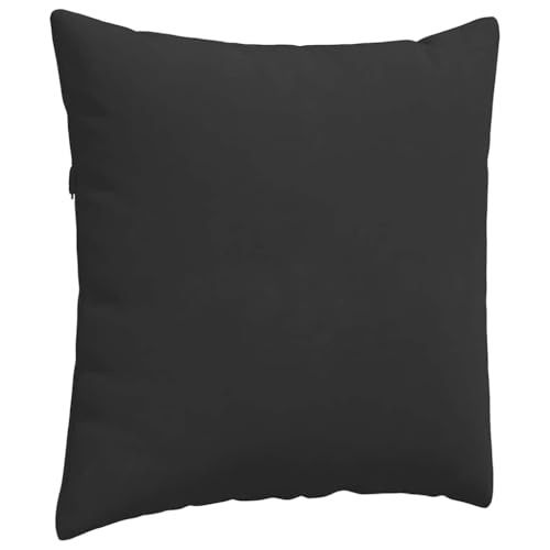 Cojines para sofá de 60 x 60 cm negros con funda extraíble lavable de salón 6