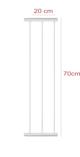 Extensor Prolongador De 20x70Cm Para Portão Grade Pet Altura 80 Branco E