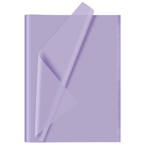 CHRORINE Taro Seidenpapier, 60 Blatt, Violett, Kunst, Geschenkverpackung, Seidenpapier, Großpackung für Bastelarbeiten, Dekoration, Geburtstag, Urlaub, Party (50,8 x 36,8 cm)