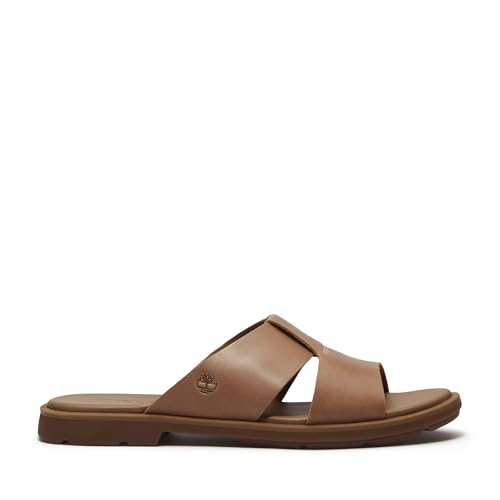 Timberland Timberland Women's Calista Bay Slide Sandal, Medium Brown Full Grain, 8 M US