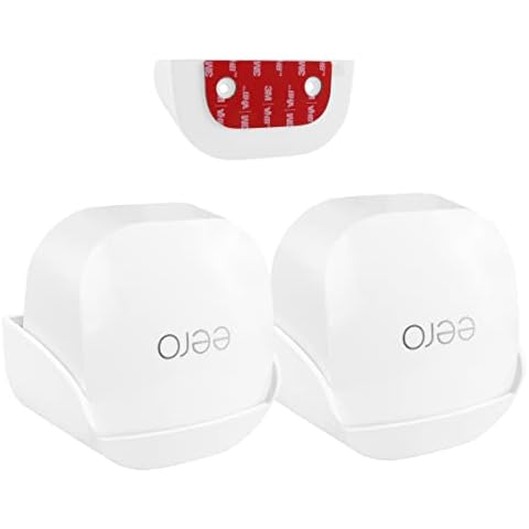 OkeMeeo Wall Mount for eero 6+, Adhesive Mount for eero 6 Plus Dual-Band mesh Wi-Fi 6 Without Drilling (Strongly Adhesive, 2 Pack) Cover