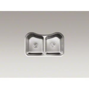 Kohler 3899-Na Staccato(Tm) 31-5/8" X 19-9/16" X 8-3/8" Under-Mount Double-Equal Bowl Kitchen Sink, One Size #TOP3