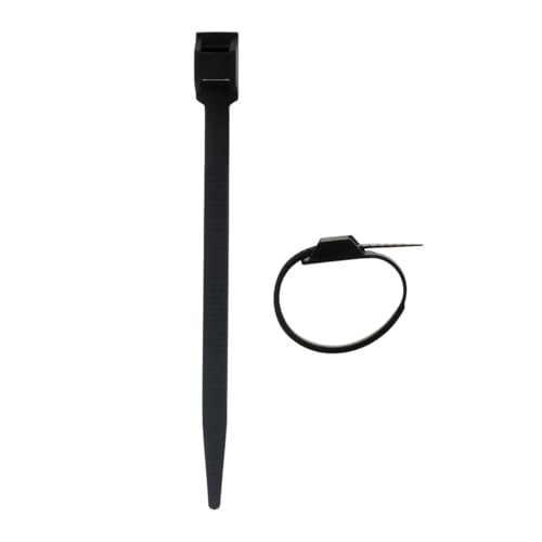 Zenitech - Set mit 20 Kabelbindern 6x114 mm - Schwarzer Kunststoff - Schnelle Installation, Unauffällige Integration - Für Kabel, Kabelkanäle, IRL-Rohre - Kostenbewusste Elektro-Lösung