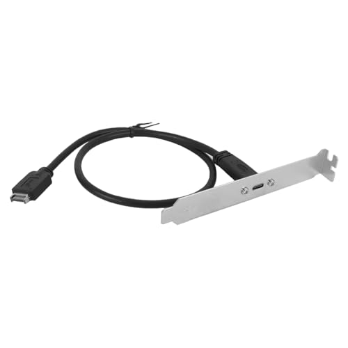 Gutol Adaptateur de câble d'extension pour carte mère USB Type-E avec équerre PCI-E de 12 cm, connecteur USB 3.2 Gen 2x2 20 Gbit/s et façade Type C.