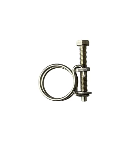 Boltza Stainless Steel Double Wire Hose Clips 18-22mm Pond Pipe Screw Tight Koi Fish Fitting Filter Pump Clamp x4 - Image 4