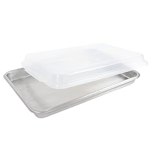 Heritage – 10×15 – Deep Bakeware Pan – Stainless Steel – BPA Free Plastic Lid – USA Made (Clear)