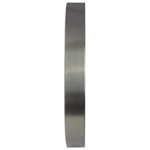 Eurotime Draadloze wandklok, 30 cm, kunststof behuizing, gewelfd echt glas, automatische tijd- en tijdverandering van zomer- en wintertijd, wandklok voor keuken en woonkamer, zilver, 52800-07