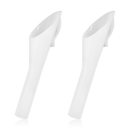 ESWW 2PCS Capless Gas Tank Funnel, Fuel Funnel for Automotive Use Replacement OEM#8U5A-17B068-EB 1782177 1833948 2050651, Fuel Tank Accessories Compatible with Ford F150 Focus Lincoln Mercury (White)