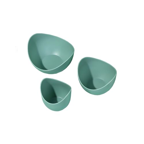 Zambuph Lot de 3 assiettes à noix grande ouverture graines plats plateaux empilables ménage bar biscuit biscuit mousse desserts bols, Vert