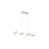 Lámpara de techo LED Nadine cromada, 8 focos, 80 cm, 8 x 3 W, blanco cálido