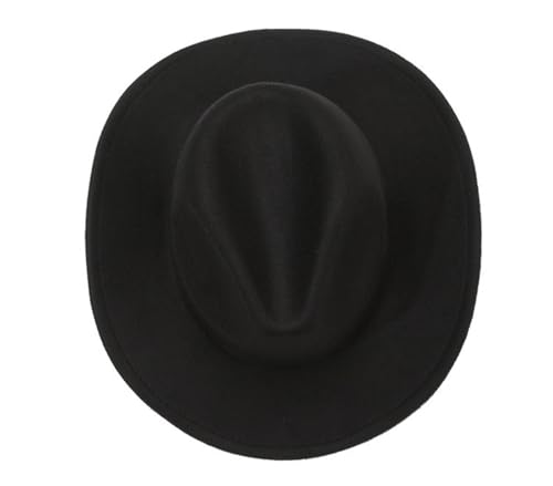 Kids Cowboy Hat for Girls Boys Western Cowgirl Hat with Buckle Belt Unisex Wide Brim Fedora Hat3