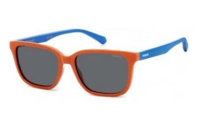 POLAROID KIDS Boys' Casual. Polarized Rectangular Sunglasses, Orange, 49/14/130