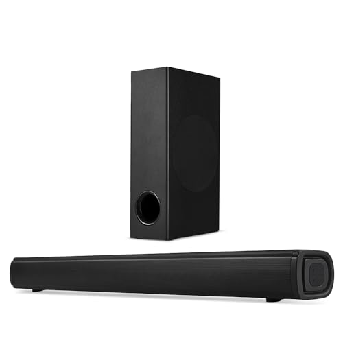 Image of TCL S332W 2.1 CH Soundbar with Wired Subwoofer, Supportig Bluetooth, HDMI(ARC), Coaxial Input, AUX, USB & Remote Cotrol (Black)