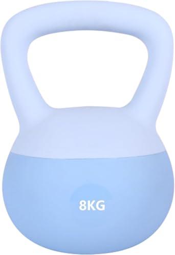 Leikefitness Soft Kettlebell Set - Anti-Slip Grip Kettlebells for Home Workouts - Strength and Safety Guaranteed! (Blue 8KG)