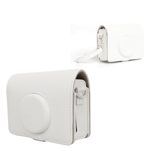 Custodia Protettiva per Fotocamere Mini EVO Borsa per Fotocamera Istantanea con Tracolla Regolabile Accessori Mini EVO Chiusura Magnetica Antigraffio pelle sintetica bianco