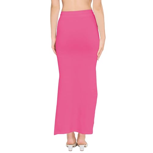 Image of DESI GIRL Cotton Lycra Stretchable Saree Shapewear Petticoat with Drawstring for Women | Fishcut Saree Petticoat with Side Slit for Easy Movement | Saree Shaper | Long inskirt