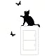 OQKAHIV 4 Bilder Interessant Schwarz Wandtattoo, Cartoon Katze, Dekorative Sticker für Badezimmer Kätzchen Wandaufkleber Stickers Katze Fenstersticker Dekorationen Aufkleber für Klassenzimmer Deko