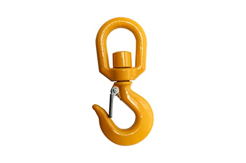 Indusco 47400943 Alloy Steel Swivel Hook with Latch, 2 Ton WLL, Painted