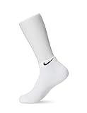 Nike Unisex Everyday Cushioned Training Low Socks (6 Pairs), White/Black, Large