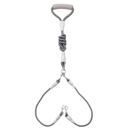 Strong Dog Leash - Pet Dual Dog with Soft Handle(Grey)