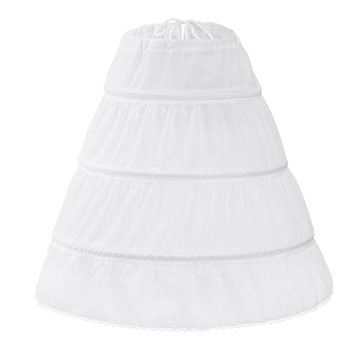 obmwang Girls Petticoat Crinoline 3 Hoop Skirt Petticoats for Girls Underskirt Ball Gown