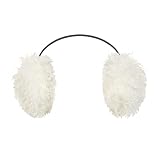 GQXLX White Winter Sweet Back Hanging Gentle Antifreeze Earmuffs Plush Warm Earmuffs Women