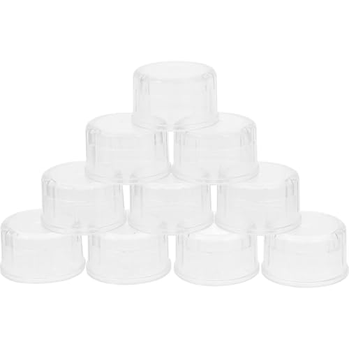 IMIKEYA 10pcs Cocktail Shaker Lid - Caps of Plastic Shaker Cup/Bo-ba Tea Cup Cap Replacement for 500cc (16 oz) 700cc (oz) 1000cc (oz), 4.50X4.50X2.70CM