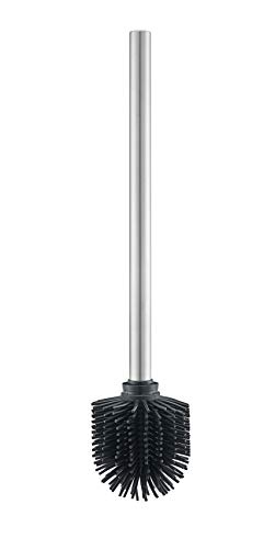WEISSENSTEIN Brosse WC en Silicone Et Acier Inoxydable - 1 pièce - Noir Et Argent - Brosse Toilette À Poils Souples - sans Goutte Et Antibactériens - Facile et Rapide Cover