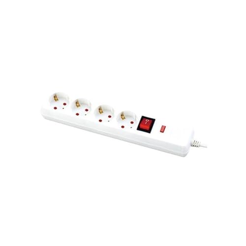 Bloc multiprise 4 prises avec protection parafoudre et câble 1,5m pour installation électrique