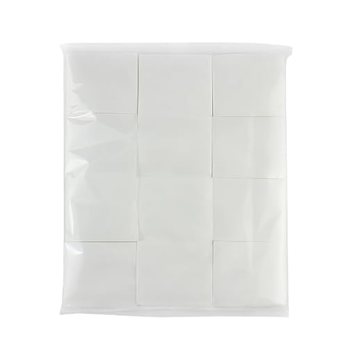1200 almohadillas de algodón faciales cuadradas no tejidas blancas, suaves, finas, sin pelusas, almohadillas de algodón desechables para quitar maquillaje y esmalte de uñas