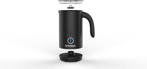 Image of WESTINGHOUSE Electric Basic Series Milk Frother 200ml Capacity Non-Stick Warm and Cold Milk Foam for Cappuccino, Latte Macchiato and Cocoa, 360Base, Black