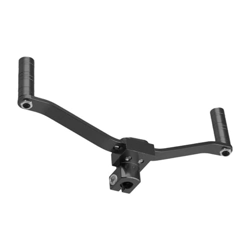 AUGUST SNOW Palanca de Cambio de Marchas Moto Universal 11MM Negro 2 Vías Palanca De Cambio De Marchas De Motocicleta Reposapiés Pedal Shifter Palanca Pedal Cambio