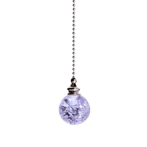Image of 2 Pcs Decorative Fan Strings Ceiling Fan Extension Pulls Light Fixture Pull Chains Light Pull Chain Extenders Ceiling Fan Pull Chain Pendants Connectors Ornaments with Ball Purple