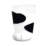 JOYWU Cat Claw Cup,10 Oz Cat Paw Frosted Breakfast Milk Cup for Kids,Cat Foot Frosted Print Coffee Mug,Creative Glass Cups,Cute Claw Print Mug for Men Women,Juice Beverage Glasses,Tea Cup (Black)