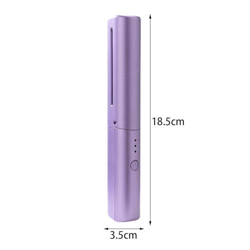 Peine alisador y rizador 2 en 1 harayaa morado miniatura 5