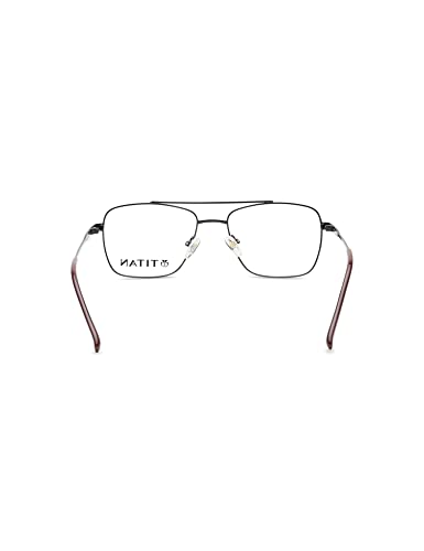 Image of Titan Black Square Rimmed Eyeglasses For Men