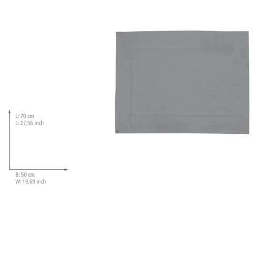Wenko Tappeto di Bagno Paradise cotone, Cotone, Lilas, 50 x 70 x 1 cm