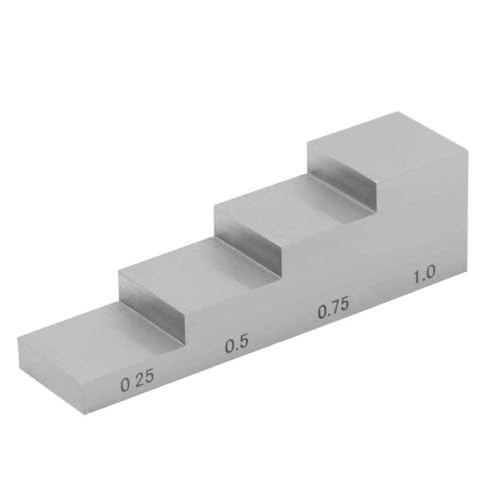 Bloque de calibración ultrasónico de 4 pasos: 0,25" 0,5" 0,75" 1" en acero 1018 para medidores de espesor ultrasónicos en pruebas NDT miniatura 5