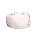 BizChair Oversized White Furry Refillable Bean Bag Chair for All Ages