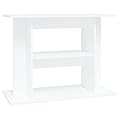 vidaXL Aquarium Stand, Fish Tank Cabinet with 3 Tiers, Fish Tank Stand for Home Living Room, Aquarium Cabinet, White Engineered Wood