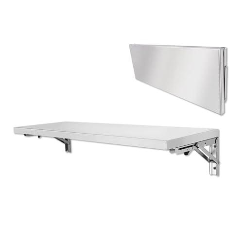Table pliante murale inox 90x40cm meuble gain de place