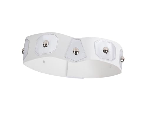 Womens Princess Costume Belt Cosplay Props PU Leather Waist Belts Halloween Accessories Outfit for Adult (White Large)