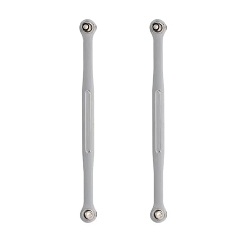 Image of Rc Steering Linkage For Traxxas 1/5 For X-Maxx XMaxx 77076-4 77086-4 2Pcs Aluminum 173mm Front And Rear Toe Links Servo Link Steering Rod 7748(Silver)