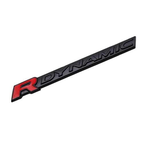 Image of Special Vechicle Symbol R-Dynamic Sports 3D Badge,Car Body Trunk Fender R-Dynamic Emblem Logo Sticker Compatible with Jagvar Land R0ver Accessories (R Black)