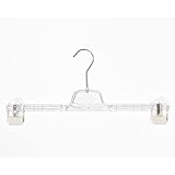 ideal für Hosen Klammerbügel 41x15x2 cm, transparent, Kuststoff (100)