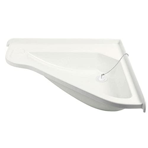 wamovo Wohnwagen Wohnmobil Waschbecken Groß 580 x 540 x 90 mm Eckwaschbecken Weiß, ABS Kunststoff inkl. Siphon wamovo Wohnwagen Wohnmobil Waschbecken Groß 580 x 540 x 90 mm Eckwaschbecken Weiß, ABS Kunststoff inkl. Siphon
