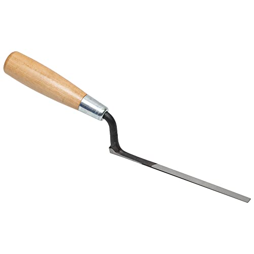 Marshalltown Maurer-/Fugenkelle mit Hartholzgriff, aus Carbonstahl, für Maurer und Künstler, Maße der Kelle: 165x6 mm