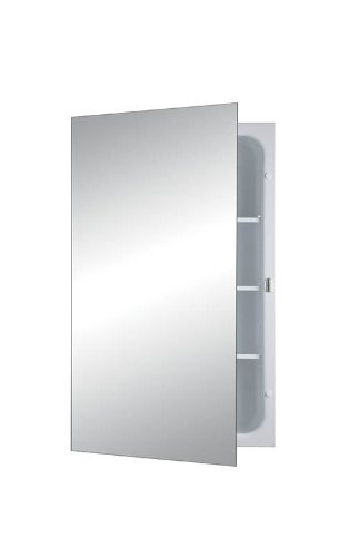 Jensen 1438 Focus Frameless Medicine Cabinet with Polished Mirror, 16-Inch by 26-Inch